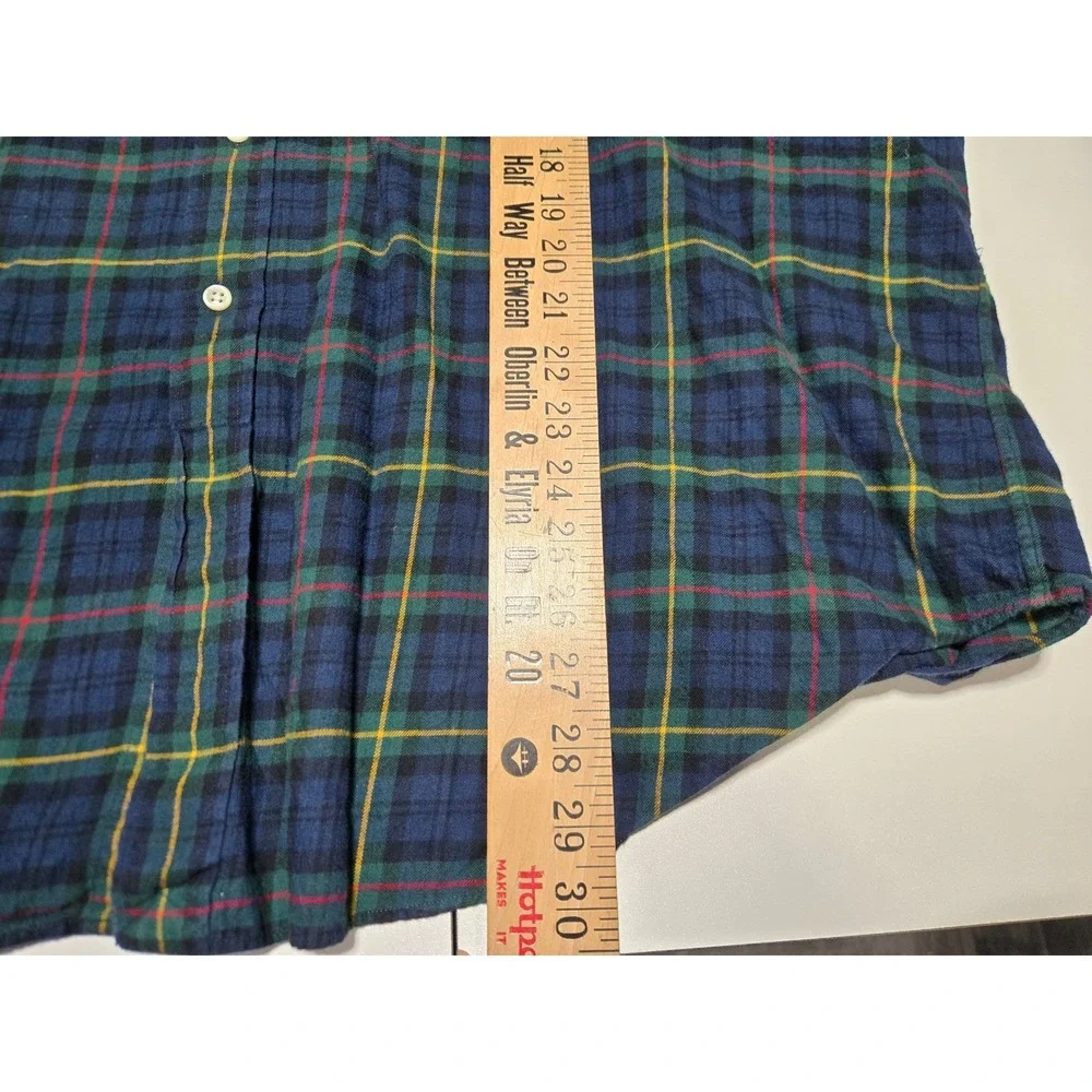 Polo Ralph Lauren Blake Men's Plaid Button Down Shirt‎ XL Green Blue Cotto